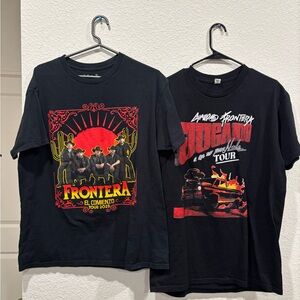 Lot Of 2 Group Frontera Tour Band Tee Tshirts Size Large El Comienzo Jugando